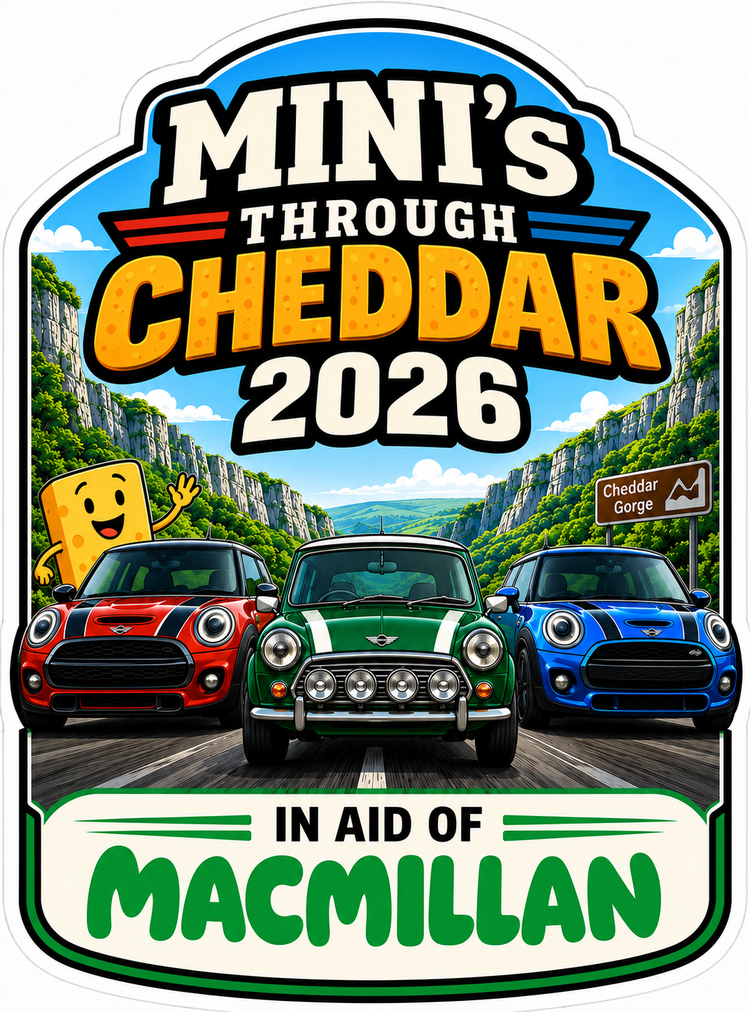 Wessex MINI Warriors MINI's Through Cheddar (MTC) Window Cling