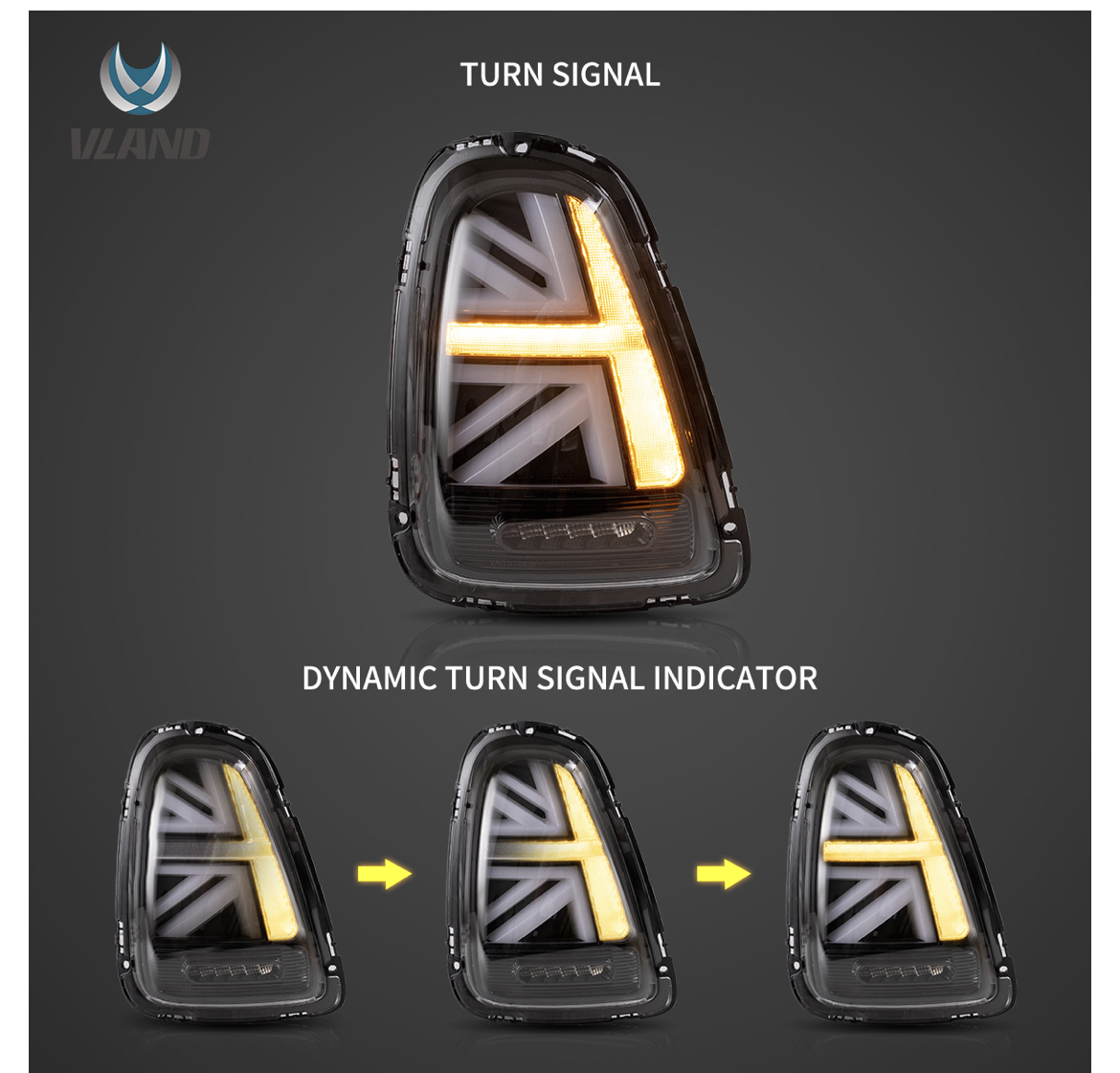 VLAND MINI R56, R57, R58 & R59 - Clear Rear Tail Lights - Image 3